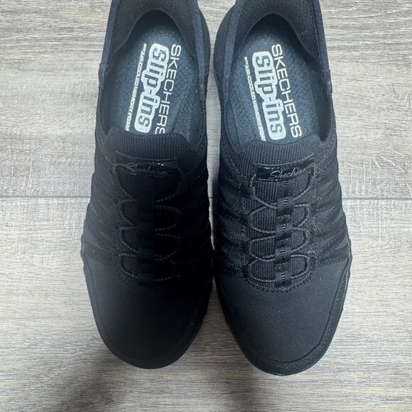 Skechers Breathe Easy Roll With Me Black Slip On Sneakers Women's Size 6 - Picture 2 of 7